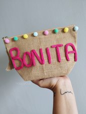 Pochette juta decorazione in tricotin BONITA