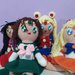 Bambola fatta  a mano all'uncinetto, amigurumi Sailor Jupiter, Moon