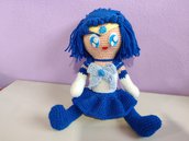  Sailor Mercury bambola amigurumi uncinetto guerriera fumetti e cartoon