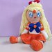 Bambola di lana fatta a mano all'uncinetto, amigurumi SailorVenus