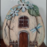 zucca decorativa in stile shabby