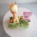 Cake topper compleanno candela con Giraffa