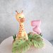 Cake topper compleanno candela con Giraffa