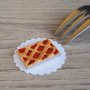 Crostata con marmellata in miniatura, pasticceria in miniatura, torta per dollhouse, diorama pasticceria, set preparazione torta in miniatura