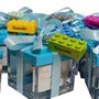 Bomboniera scatola lego compleanno cresima batesimo comunione portachiavi mattoncino personalizzato