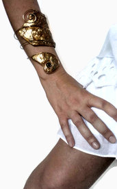 Etnic gold long slave bracelet