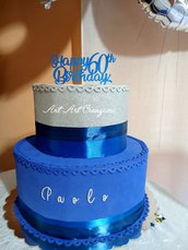 TORTA SCENOGRAFICA COMPLEANNO GLITTER 