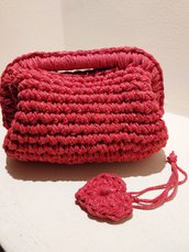 CLUTCH BAG ROSSA CON LUREX