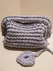 CLUTCH BAG GRIGIO CHIARO 