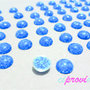 30 pz decorazioni cabochon blu brillantini