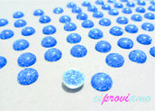 30 pz decorazioni cabochon blu brillantini