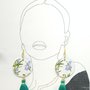 Orecchini eleganti floreali earrings flower 