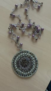 Collana Viola crochet