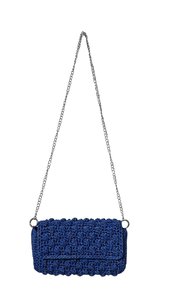 Pochette all'uncinetto Blu