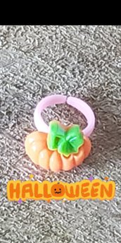 Anello zucca di halloween in resina