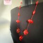 Collana pietre rosse