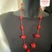 Collana pietre rosse