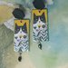 Orecchini gatto cat earrings carta paper 