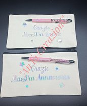 pochette + penna personalizzati