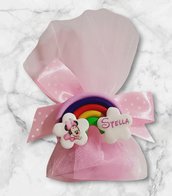 Bomboniera arcobaleno nascita minnie battesimo segnaposto compleanno palloncino nuvola unicorno 