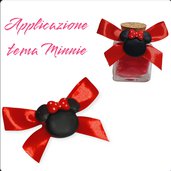 Applicazione decorazione bomboniera minnie compleanno battesimo segnaposto sacchetto barattolo profumatore diffusore scatola