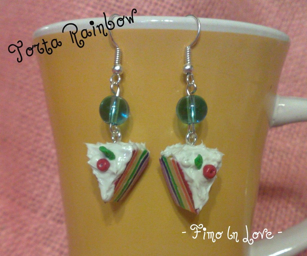 Orecchini arcobaleno - Gioielli - Orecchini - di Sweet Fimo Bijoux | su