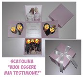 Scatolina personalizzata “Vuoi essere mia testimone?”