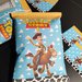 Patatine pacchetto patate snack gadget fine festa compleanno simba re leone compleanno decorazione decorazioni tavolo Toy story woody cavallo cow boy