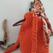 Borsa crochet arancione,fatta a mano