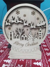 decorazione da appoggio personalizzata legno albero di natale incisione nome personalizzato handmade laser regalo