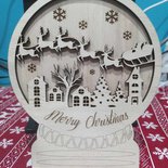 decorazione da appoggio personalizzata legno albero di natale incisione nome personalizzato handmade laser regalo