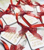 Segnaposto Natale 18 Tags gesso profumato con frase