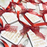 Segnaposto Laurea Compleanno 18 Tags gesso profumato con frase