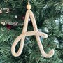 Decorazione albero di Natale lettera nome 