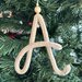 Decorazione albero di Natale lettera nome 