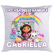 Federa Gabby's dollhouse casa delle bambole personalizza Cuscino stampa con nome