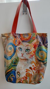 shopper in velluto elegante "Gatto"