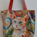 shopper in velluto elegante "Gatto"