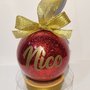 Palla pallina natalizia nome palline albero natale gadget regalo compleanno decorazione 