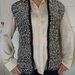 Gilet all'uncinetto grigio melange