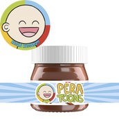 40 Adesivi 20 Tappo + 20 etichette vasetto Pera Toon personalizza mini Nutella