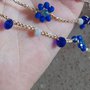 Collana all'uncinetto blu