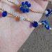 Collana all'uncinetto blu