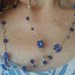 Collana all'uncinetto blu