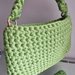 Pochette con manico "spring" in fettuccia lycra verde