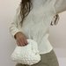 Clutch bag Puffosa bianco latte