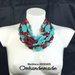 20191605 Collana turchese e bordeaux, collana maxi, collana bavaglino multifilo stratificato rilievo, collana dichiarazione by Omhandemade