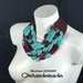 20191605 Collana turchese e bordeaux, collana maxi, collana bavaglino multifilo stratificato rilievo, collana dichiarazione by Omhandemade