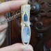 Collana in rame con Labradorite bianca e Cianite blu