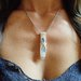 Collana in rame con Labradorite bianca e Cianite blu